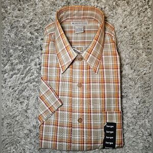 Vintage 80s Men's Plaid S/S Shirt